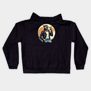 Howling Rock N' Roll Wolf Kids Hoodie